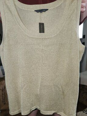 Metallic sleeveless top